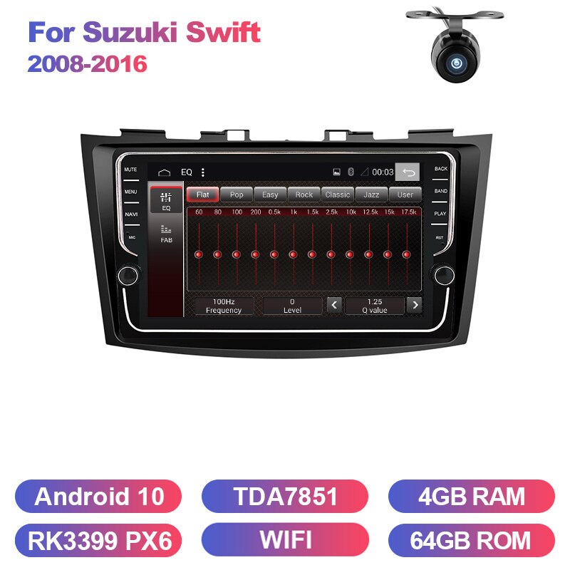 Eunavi Double 2 Din Android 10 Car radio dvd multimedia For Suzuki Swift 2008-2016 2din Stereo headunit GPS Autoradio no cd