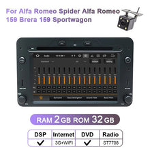 Load image into Gallery viewer, Eunavi 2 Din Android 10  Car Multimedia Player DVD GPS Radio Auto For Alfa Romeo Spider Alfa Romeo 159 Brera 159 Sportwagon WIFI