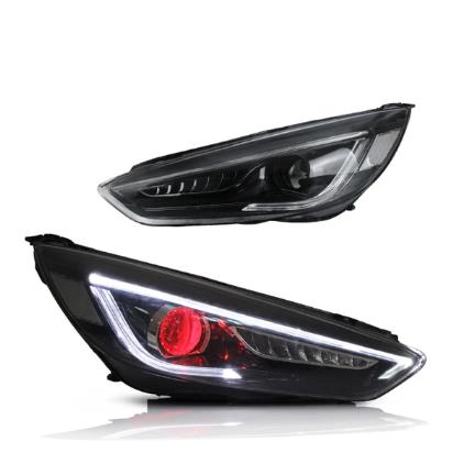 VLAND Headlamp Car Headlights Assembly for Ford Focus 2015 2016 2017 Head light with moving turn signal Dual Beam Lens/Demon Eye