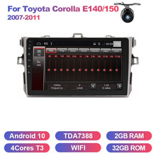 Load image into Gallery viewer, Eunavi Android 10 system car radio multimedia player for Toyota Corolla E140/150 2007-2011 auto radio WIFI GPS navigation USB