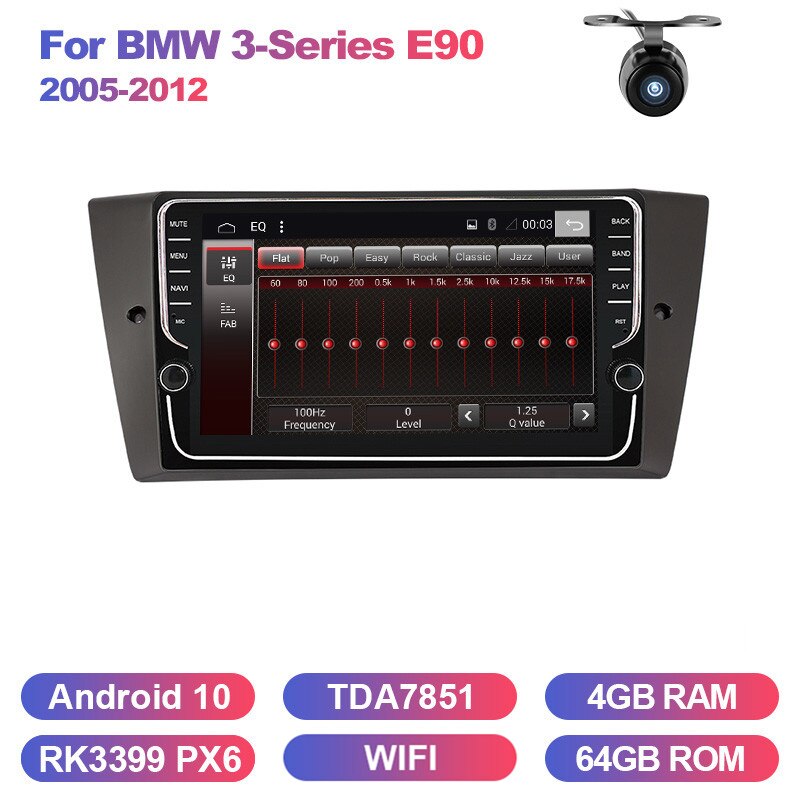 Eunavi 1 din Android Car Radio gps For BMW 3-Series E90 2005-2012 stereo navigation multimedia player touch screen headunit HDMI
