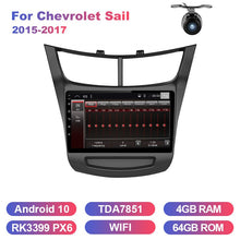 Load image into Gallery viewer, Eunavi 2 din car radio stereo for Chevrolet Sail 2015 2016 2017 headunit GPS Navigation multimedia no dvd 2din Android 10