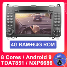 Load image into Gallery viewer, Eunavi 2 din Android 9 Car multimedia For Mercedes Benz Sprinter Vito W169 W245 W469 W639 W906 B200 DVD auto radio gps 4G 64GB