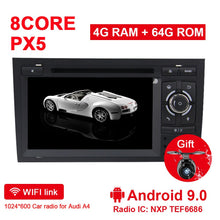 Load image into Gallery viewer, Eunavi 2 din Android 9 GPS 2 Din Autoradio Stereo System For Audi/A4/S4 multimedia 8 Cores 4GB 64GB Car DVD Radio 2din headunit