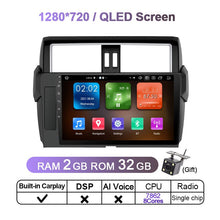 Load image into Gallery viewer, Eunavi Android 11 Car Radio Stereo For Toyota Land Cruiser Prado 150 2013 2014 2015 2016 2017 Multimedia Player 4G GPS 2 Din DVD