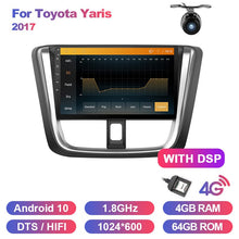 Load image into Gallery viewer, Eunavi 2 din car radio stereo multimedia for Toyota Yaris 2017 GPS 2din headunit IPS TDA7851 WIFI RDS Subwoofer Android 10 USB