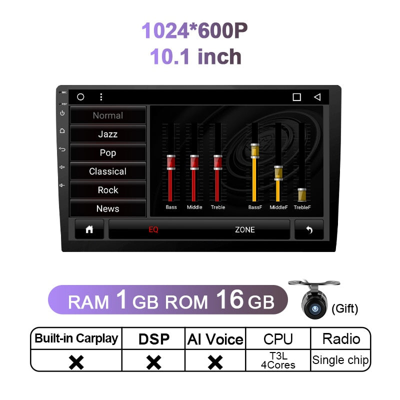Eunavi 6GB 128GB 8Core CarPlay DSP 2din Android 11 Car Radio GPS Universal Head unit Multimedia Player Navigation Autoradio dvd
