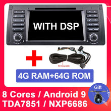 Load image into Gallery viewer, Eunavi 1 din Android 9.0 Car dvd Multimedia Player For BMW E53 E39 X5 Auto radio stereo GPS DSP touch screen headunit 4GB 64GB