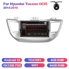 Load image into Gallery viewer, Eunavi 2din android 10 car radio for Hyundai Tucson IX35 2014-2017 multimedia gps navigation TDA7851 touch screen 1024*600