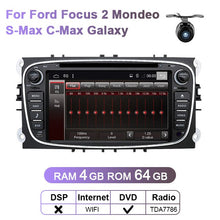 Load image into Gallery viewer, Eunavi 2 Din Android Car DVD Multimedia Player GPS for FORD Focus 2 II Mondeo S-MAX C-MAX Galaxy 2Din 4G 64GB Touch screen