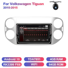Load image into Gallery viewer, Eunavi 2 DIN Android Car Radio Audio GPS For Volkswagen VW Tiguan 1 NF 2006-2016 Multimedia Video Player Navigation DSP 4G 64GB