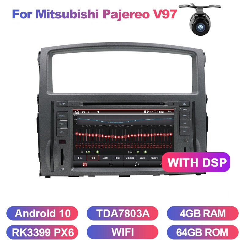 Eunavi 2 Din 7'' Android Car Radio DVD GPS Auto For MITSUBISHI PAJERO V97 2006-2014 Audio Stereo Multimedia Player WIFI