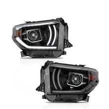 Cargar imagen en el visor de la galería, VLAND Headlamp Car Headlights Assembly for Toyota Tundra LED Projector Headlights LED DRL with moving turn signal Dual Beam Lens