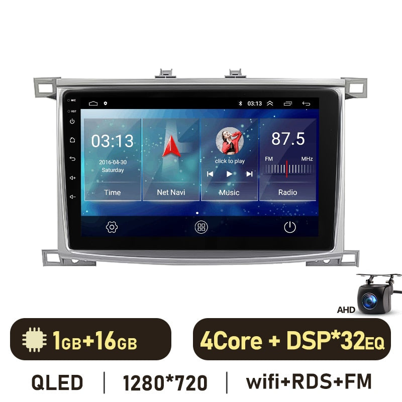 Eunavi 7862 4G 2DIN Android Radio GPS For Toyota Land Cruiser 100 For Lexus LX470 2002-2007 Car Multimedia Video Player Carplay