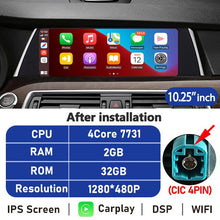 Load image into Gallery viewer, Eunavi 10.25&#39;&#39; Android 10 Car Radio Stereo For BMW 5 Series GT F07 2010-2017 CIC NBT System Multimedia Player CarPlay GPS No DVD