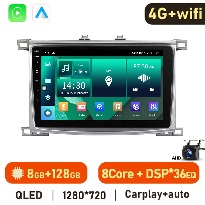 Eunavi 7862 4G 2DIN Android Radio GPS For Toyota Land Cruiser 100 For Lexus LX470 2002-2007 Car Multimedia Video Player Carplay
