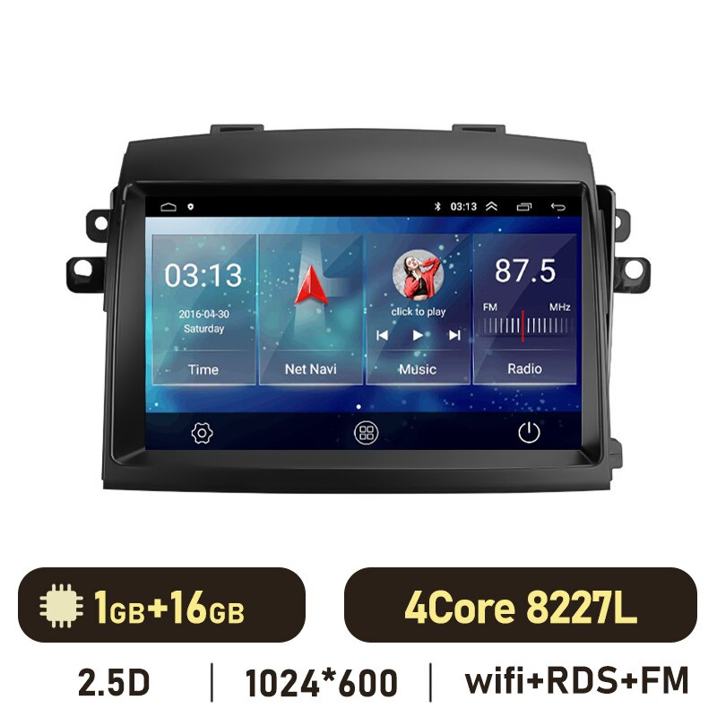 Eunavi 4G 2DIN Android Auto Radio GPS For Toyota Sienna 2 II XL20 2003 - 2010 Car Multimedia Video Player Carplay 2 Din