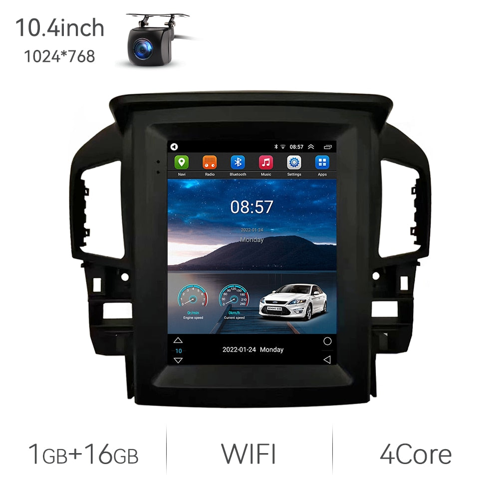 Eunavi Tesla Style Android 11 Car Radio For Lexus RX300 1998-2004 10.4" Car Stereo GPS Navigation Carplay BT 1024*768