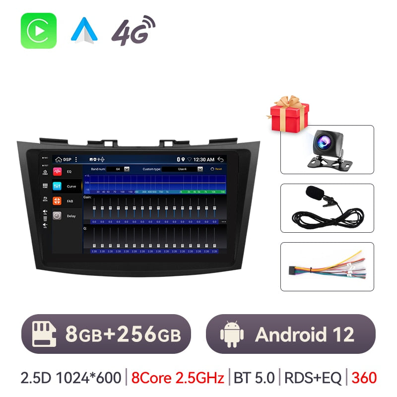 Eunavi 2Din Android Auto Radio For Suzuki Swift 2008-2016 Car Multimedia Player Stereo Video 2 Din GPS Carplay No DVD