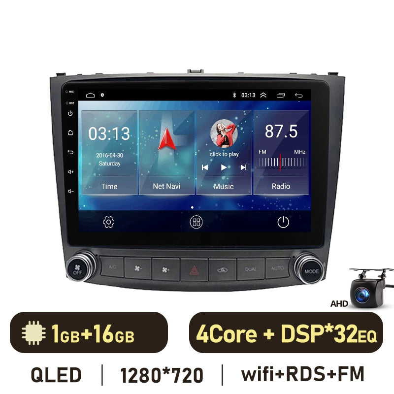 Eunavi 7862 4G 2DIN Android Auto Radio GPS For Lexus IS250 300 2006-2012 Car Multimedia Video Player Carplay 2 Din