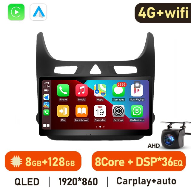 Eunavi 2din Car Multimedia Video Player For Chevrolet Cobalt 2 2011 - 2018 Android 10 Navigation GPS QLED 1920*860P 4G