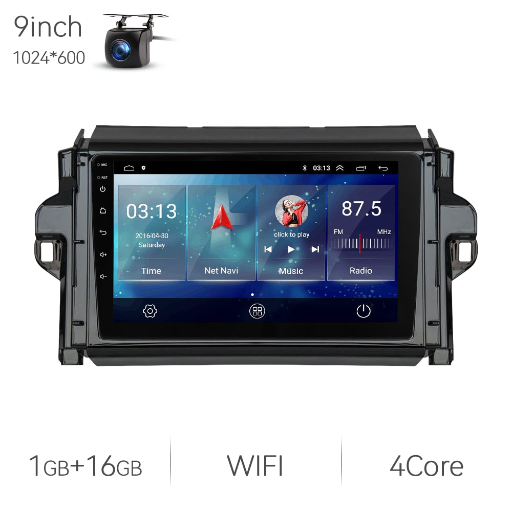 Eunavi 7862 8Core 2K 13.1inch 2din Android Radio For Toyota Fortuner 2 2015 - 2020 Car Multimedia Video Player GPS Stereo