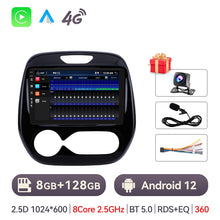 Load image into Gallery viewer, Eunavi 2 Din Android Auto Radio GPS For Renault Kaptur Captur 2014-2018 Car Multimedia Player Video Audio 4G 2DIN QLED Carplay