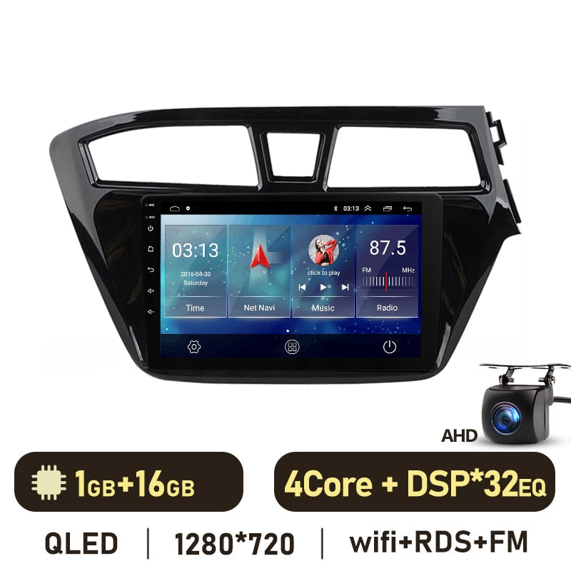 Eunavi 2DIN Android 10 Car Multimedia Player For Hyundai I20 2015 2016 2017 2018 Car Radio Stereo GPS Navigation 2 Din NO DVD