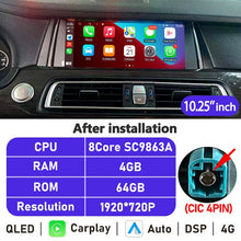 Load image into Gallery viewer, Eunavi 10.25&#39;&#39;/12.3&#39;&#39; Android Car Radio GPS For BMW 7 Series F01 F02 2009-2015 CIC NBT Multimedia Player CarPlay Autoradio 4G