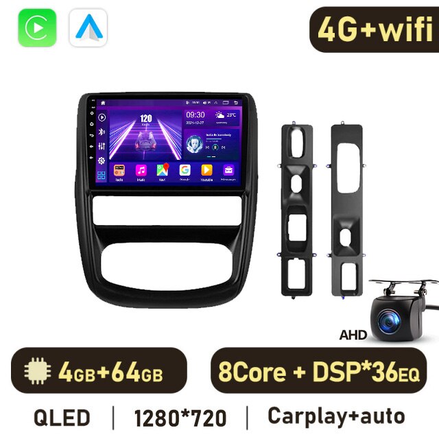 Eunavi 9'' Android 10 Car Radio Stereo For Renault Duster 1 2010 2011 2012 2013 2014 2015 Multimedia Player 2 Din Carplay 4G GPS