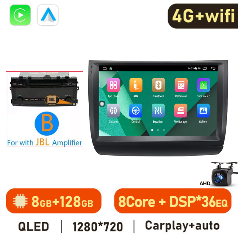 Eunavi 7862 4G 2DIN Android Auto Radio GPS For Toyota Prius 20 2002-2009 Car Multimedia Video Player Carplay 2 Din