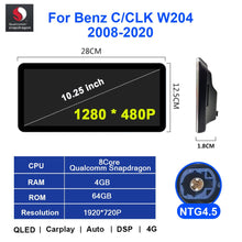Load image into Gallery viewer, Eunavi Android Car GPS Navigation For Mercedes Benz C Class W204 W205 C204 S204 2008-2020 radio stereo Multimedia Video Player