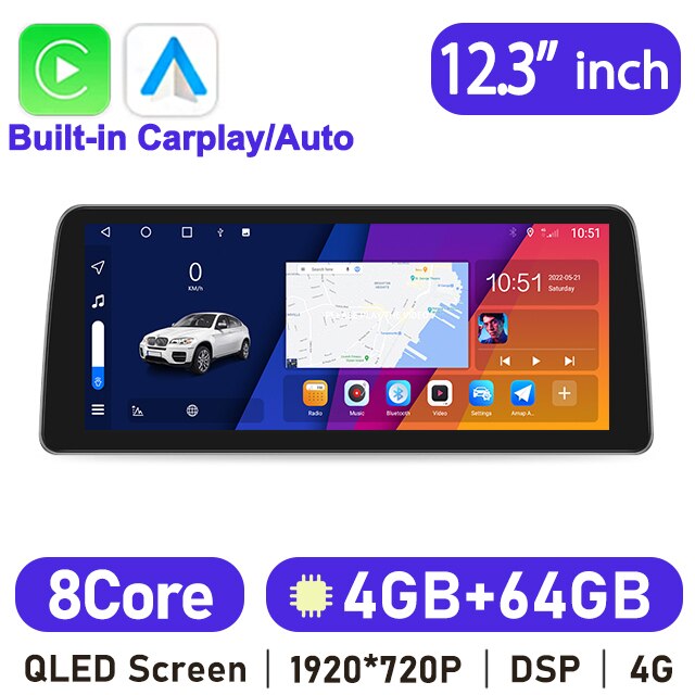 Eunavi 12.3'' Screen Android Auto Radio GPS For Honda Spirior Accord 8 2009-2013 Car Multimedia Player 4G Carplay Stereo Video