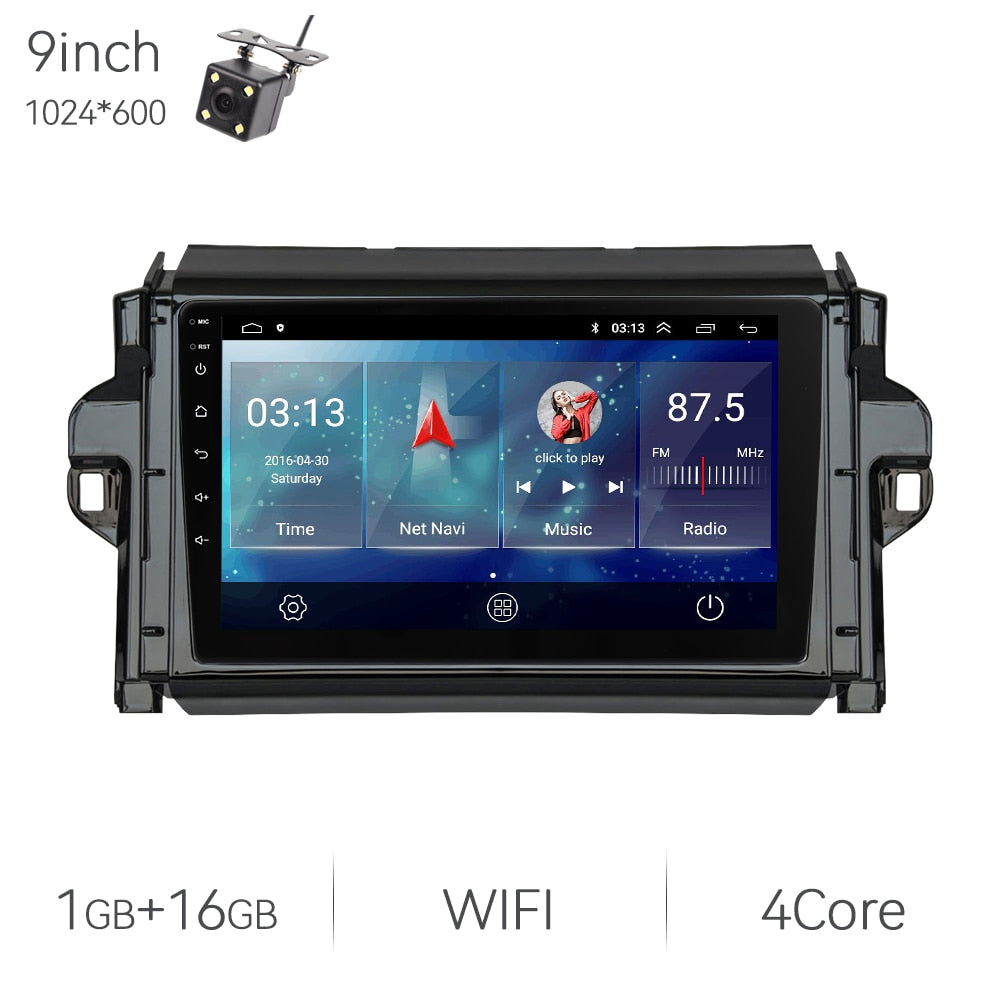 Eunavi 7862 8Core 2K 13.1inch 2din Android Radio For Toyota Fortuner 2 2015 - 2020 Car Multimedia Video Player GPS Stereo