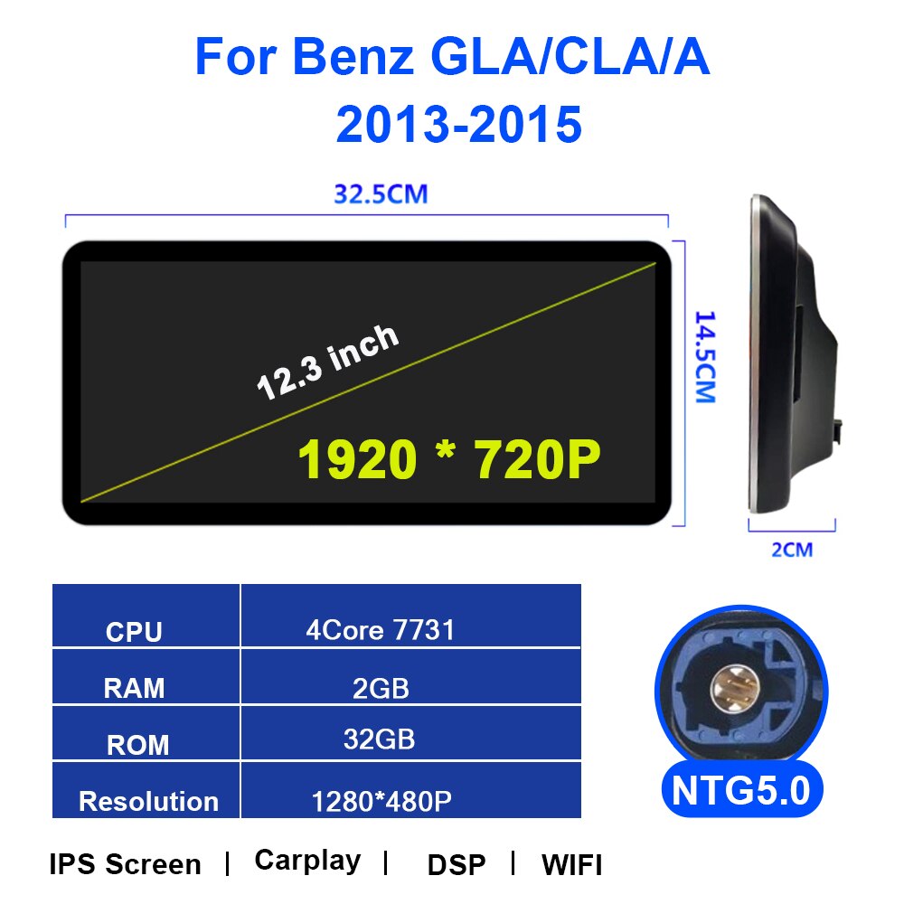 Eunavi Android Car radio Multimedia Player for Mercedes Benz A CLA GLA Class W117 W176 X156 2013-2015 NTG 4.5 NTG 5.0 gps