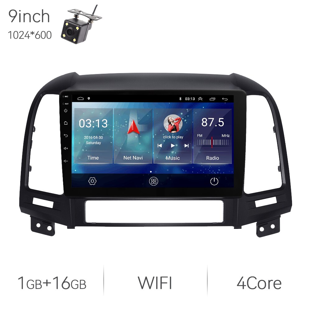 Eunavi 7862 8Core 2K 13.1inch 2din Android Radio For Hyundai Santa Fe 2 2006 - 2012 Car Multimedia Video Player GPS Stereo