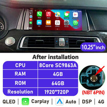 Load image into Gallery viewer, Eunavi 10.25&#39;&#39;/12.3&#39;&#39; Android Car Radio GPS For BMW 7 Series F01 F02 2009-2015 CIC NBT Multimedia Player CarPlay Autoradio 4G