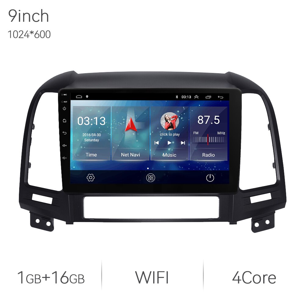 Eunavi 7862 8Core 2K 13.1inch 2din Android Radio For Hyundai Santa Fe 2 2006 - 2012 Car Multimedia Video Player GPS Stereo
