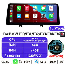 Load image into Gallery viewer, Eunavi 10.25&#39;&#39;/12.3&#39;&#39; Android Car Radio Stereo For BMW F30 F20 F21 F31 F32 F33 F34 F36 NBT System Multimedia Player CarPlay GPS