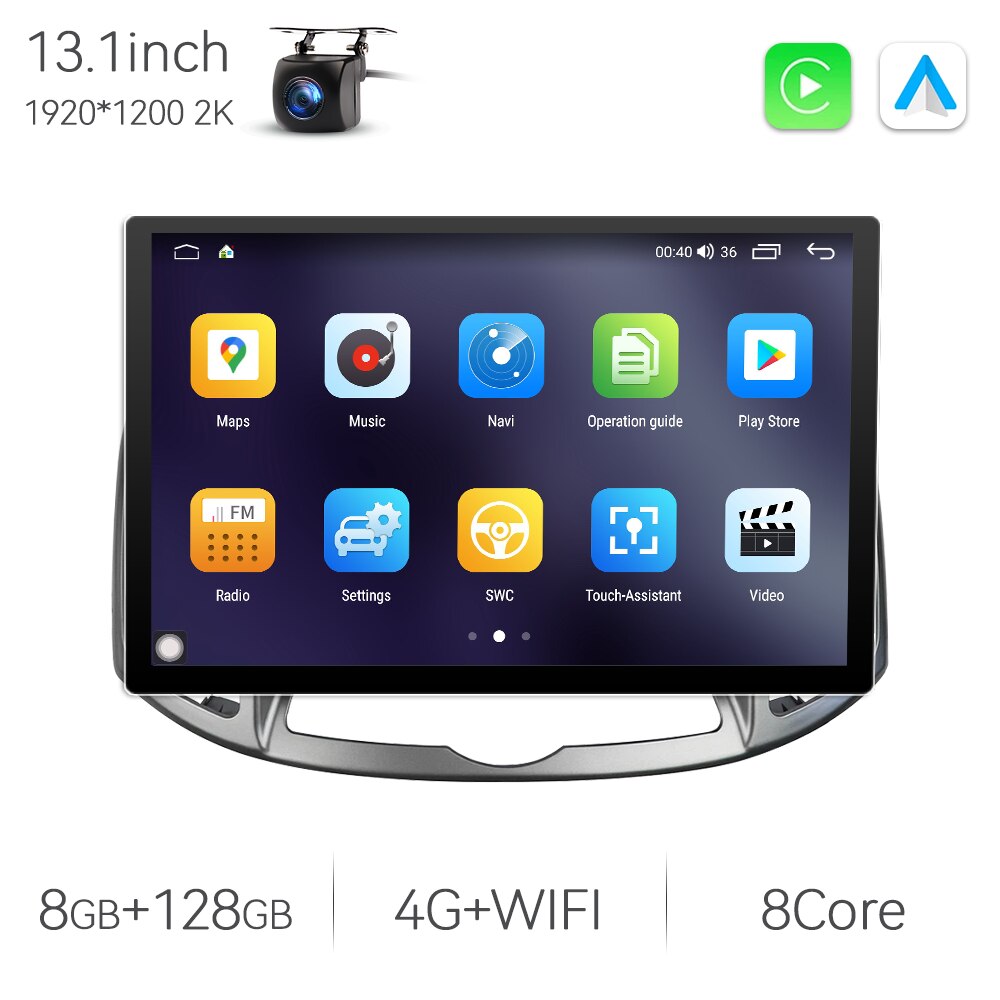Eunavi 7862 13.1inch 2K 2din Android Auto Radio For Chevrolet Captiva 2011-2016 Car Multimedia Video Player GPS Stereo 4G 8Core
