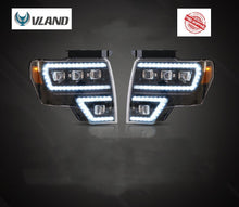 Załaduj zdjęcie do przeglądarki galerii, Vland Car Lamp Assembly For Ford F-150 2009-2014 Headlights With Start Up Animation DRL Raptor Front Lamp Full LED Projector