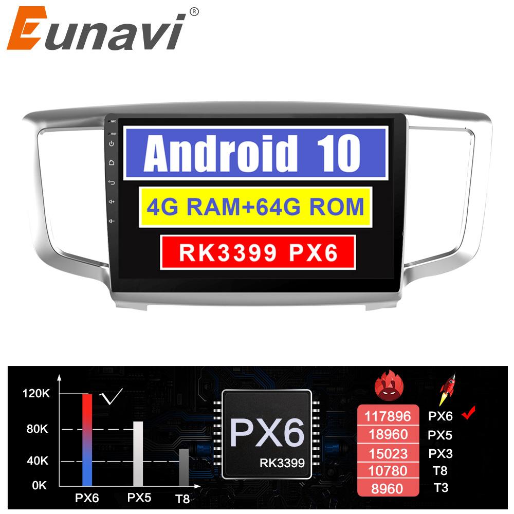 Eunavi 2din car radio stereo for Honda Odyssey 2015 multimedia pc player gps navigation headunit TDA7851 NO DVD Android 10