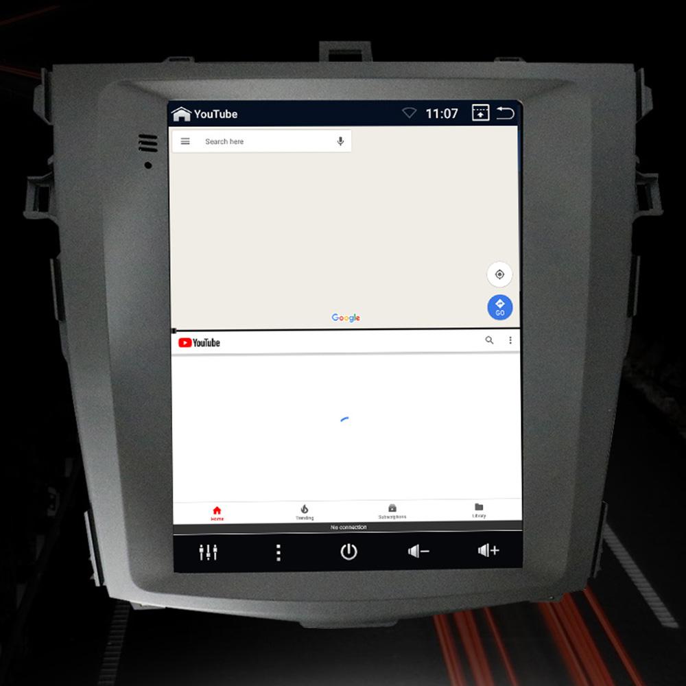 Eunavi 2Din Android Car Multimedia Player for Toyota Corolla 2007 2008 2009 2010 2011 Radio Vertical Tesla screen Navigation GPS