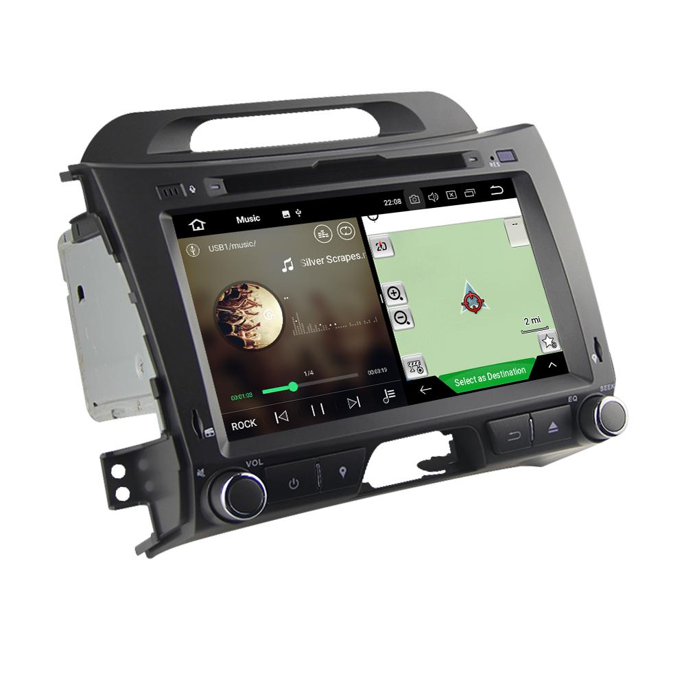 Eunavi 2 din Android 9.0 car dvd Multimedia player for KIA sportage 2011 2012 2013 2014 2015 2din radio gps navigation headunit