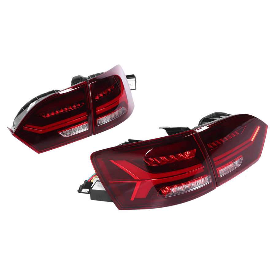 Full LED Dynamic Tail Lights Cherry Red Lens IP67 Waterproof Fit for MK6 YAB-ST-0215AH Car Styling2011 2012 2013 2014