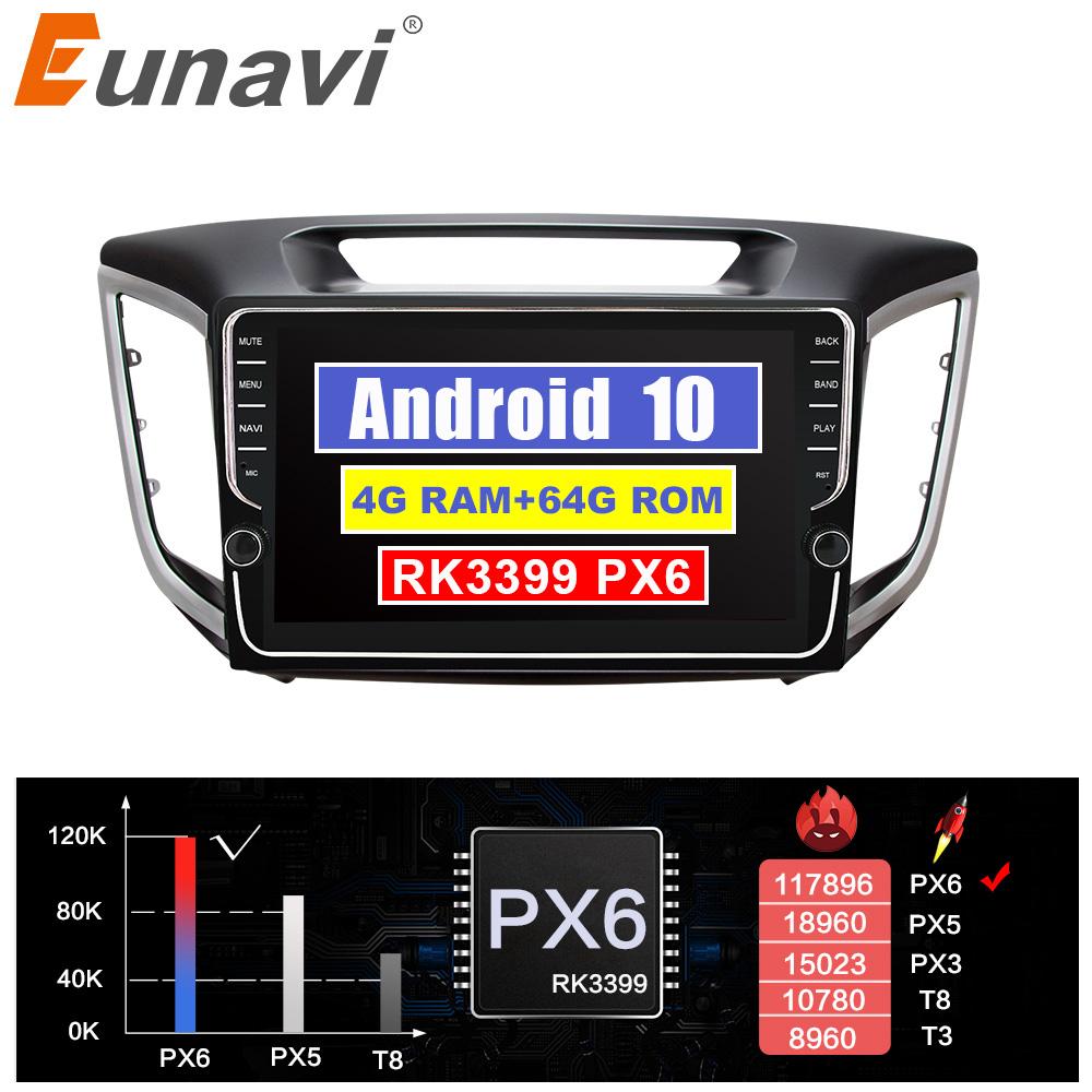 Eunavi 2din android 10 car radio gps for Hyundai Creta ix25 stereo multimedia navigation 2 DIN autoradio in dash head unit