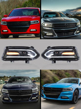 Cargar imagen en el visor de la galería, VLAND Car Headlamp Headlight Assembly Fit For Dodge Charger 2015-2019 Full LED Headlamp With DRL Sequential Turn Signal Light