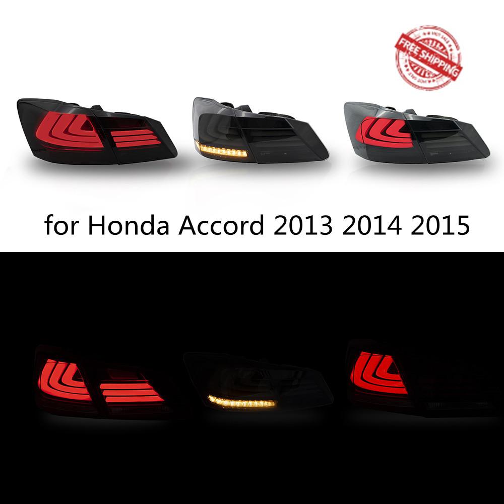 VLAND Tail lights Assembly for Honda Accord 2013 2014 2015 Taill Lamp for with Sequential Turn Signal Full LED Plug-and-play