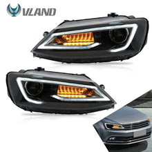 Load image into Gallery viewer, VLAND Headlamp Car Assembly fit for Volkswagen JETTA 2011-2019 Headlight Full LED Headlamp with DRL Sequential Turn Signal