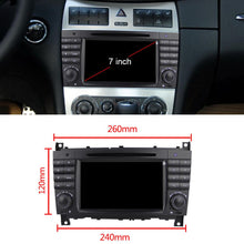 Load image into Gallery viewer, Eunavi 8 Cores 2 Din Android 9 car radio dvd gps for Mercedes/Benz W203 W209 W219 W169 A160 C180 C200 C230 C240 CLK200 CLK22 DSP